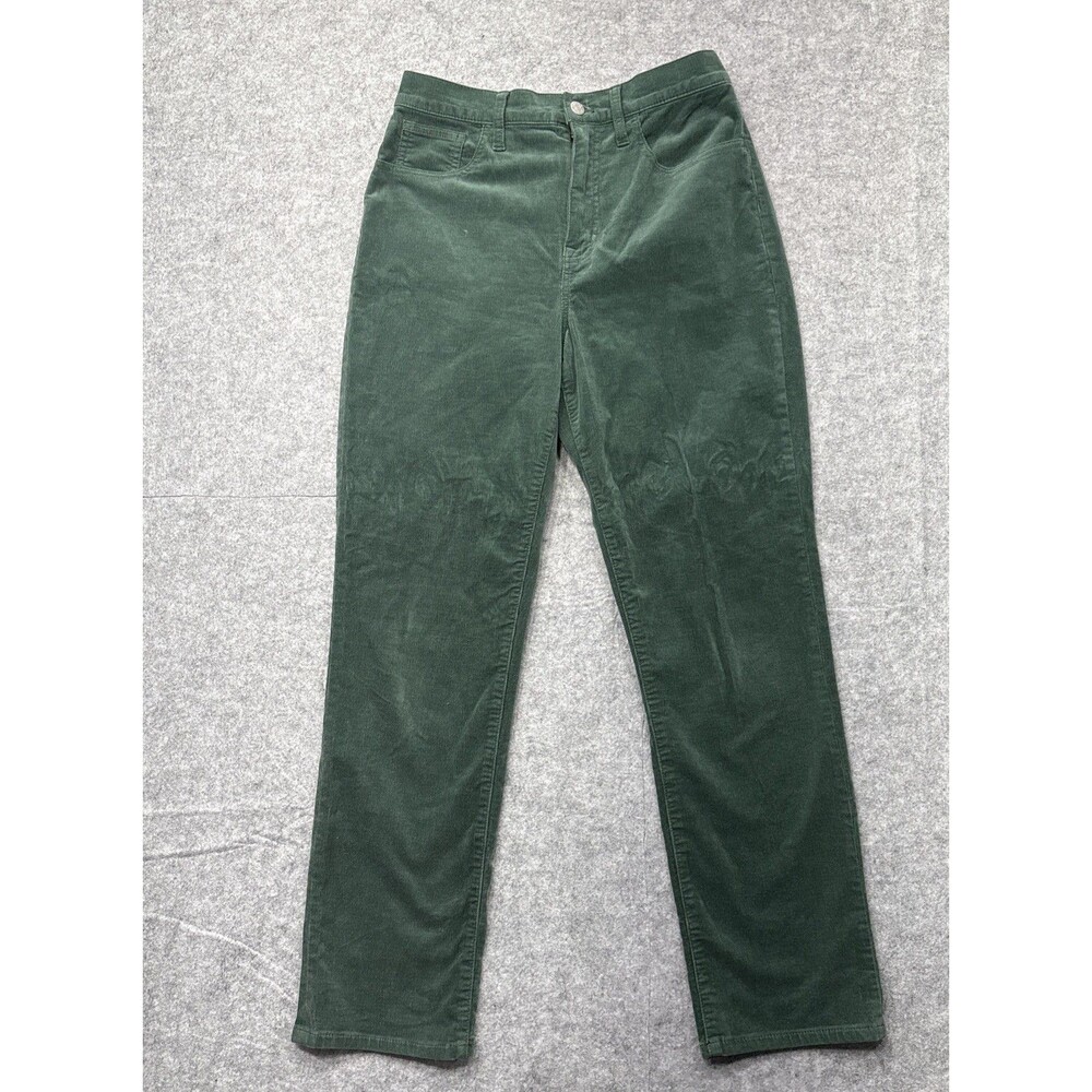 J.Crew Factory Corduroy Essential Straight Pants Womens 29 Green Stretch